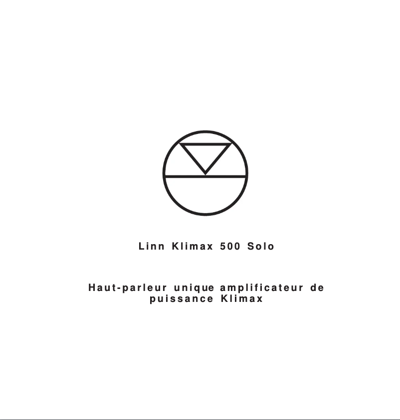 Page 1 de la notice Manuel utilisateur Linn Klimax 500 Solo