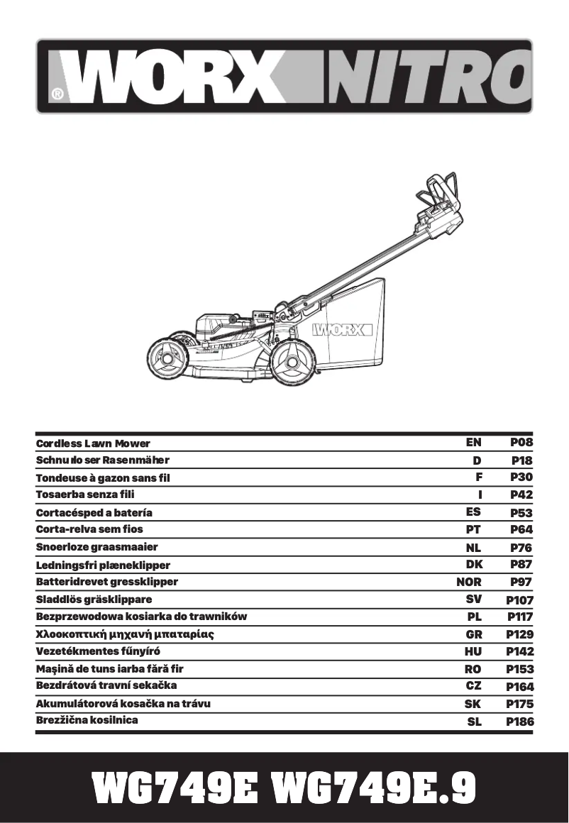 Page n°1 - Manuel utilisateur Worx WG749E