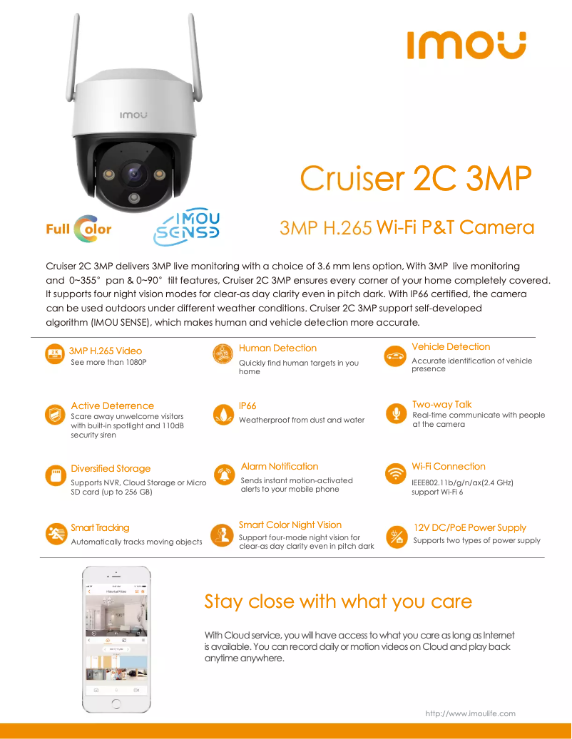 Page 1 de la notice Manuel utilisateur Imou Cruiser 2C