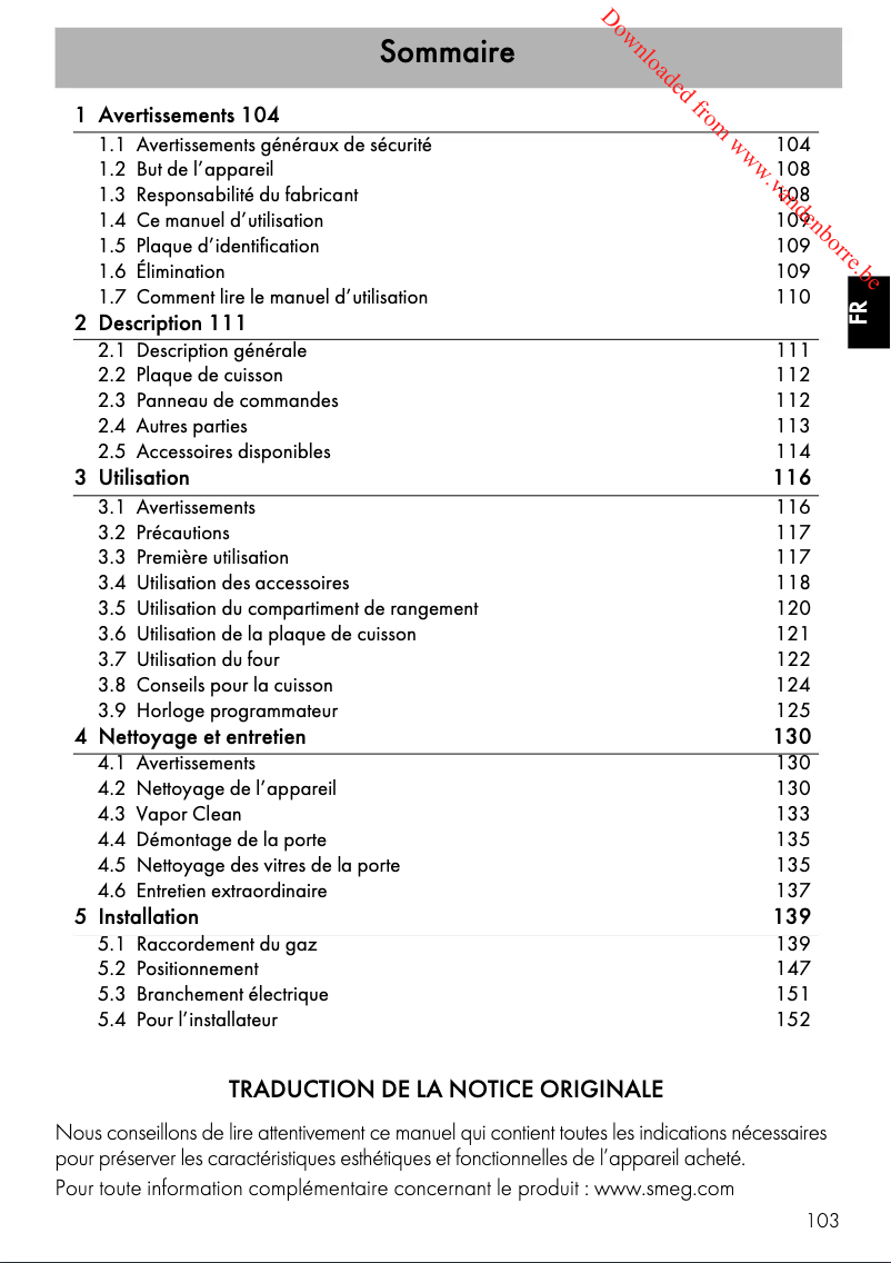 Image de la première page du manuel de l'appareil TR90P9
