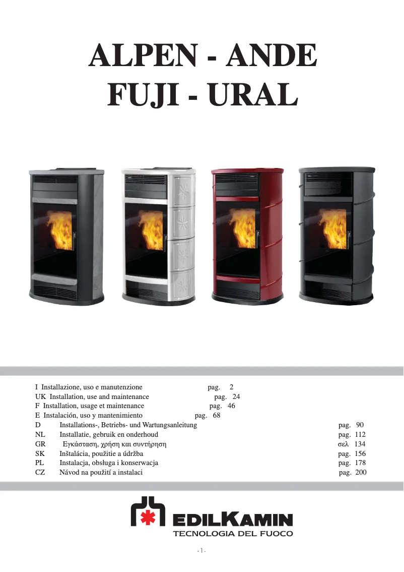 Página 1 del manual Manual de usuario Edilkamin FUJI