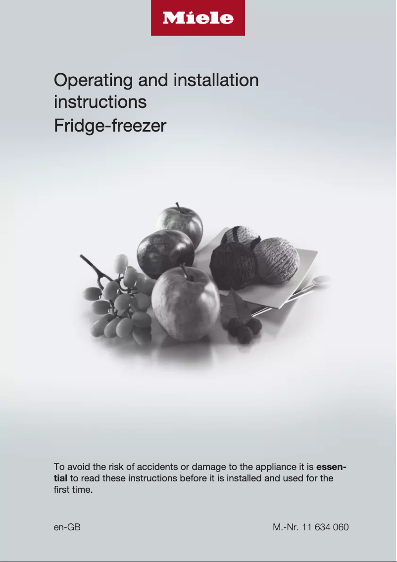 Page n°1 - Manuel utilisateur Miele KF 2901 Vi