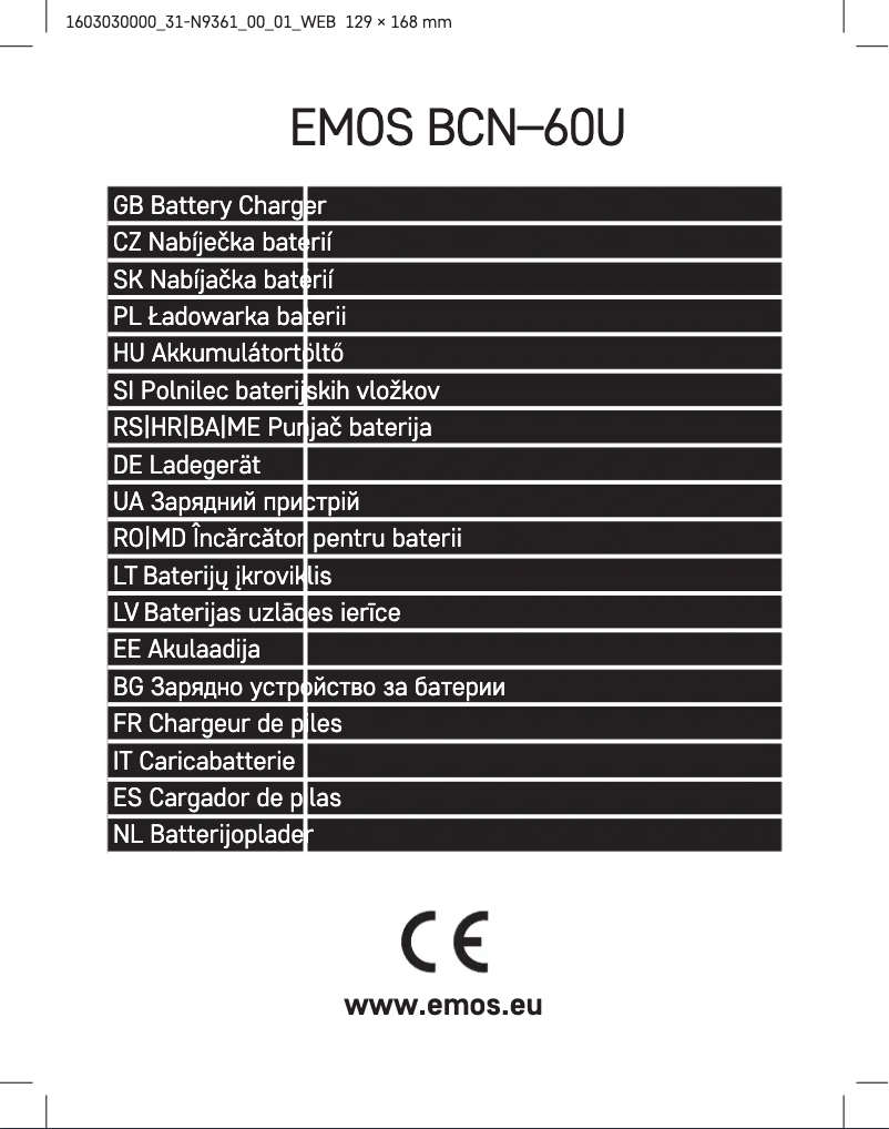 Page n°1 - Manuel utilisateur Emos N9361