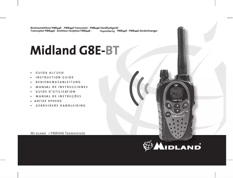 Page n°1 - Manuel utilisateur Midland G8E-BT