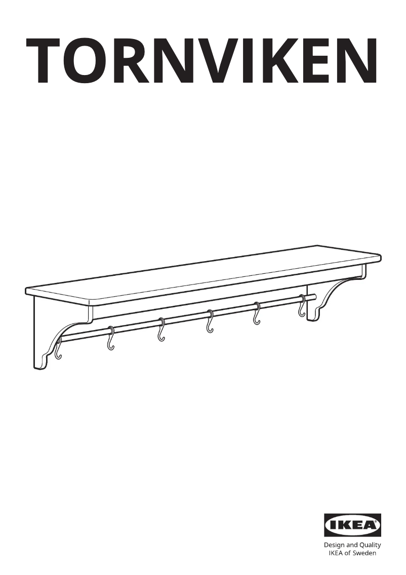 Page 1 de la notice Manuel utilisateur Ikea TORNVIKEN 803.916.60