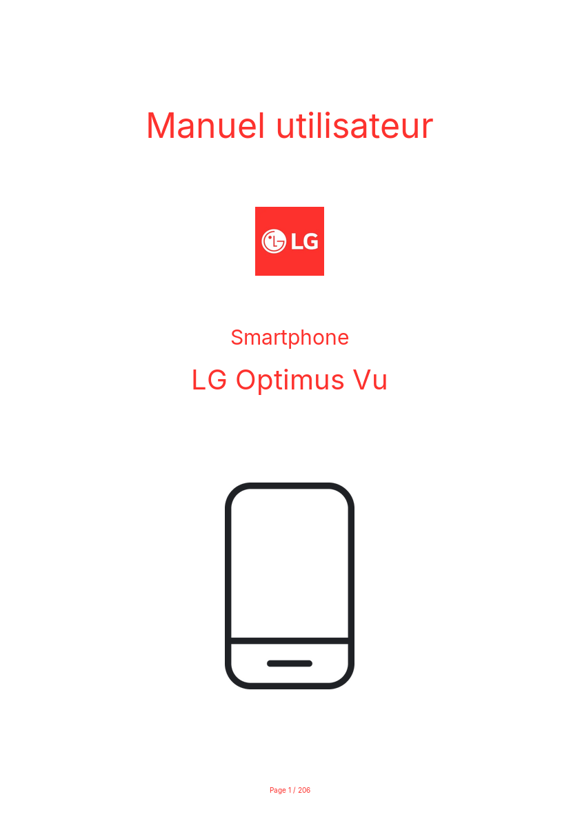 Page n°1 - Manuel utilisateur LG Optimus Vu