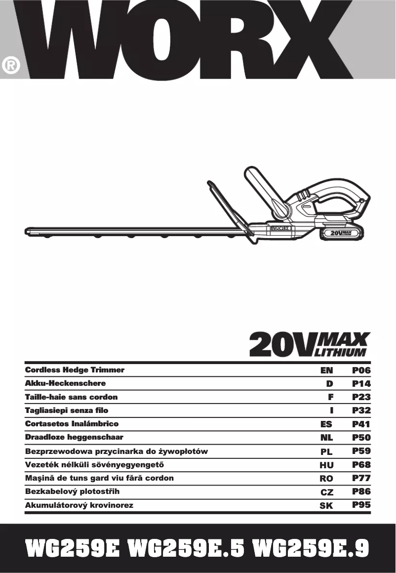 Page n°1 - Manuel utilisateur Worx WG259E.9