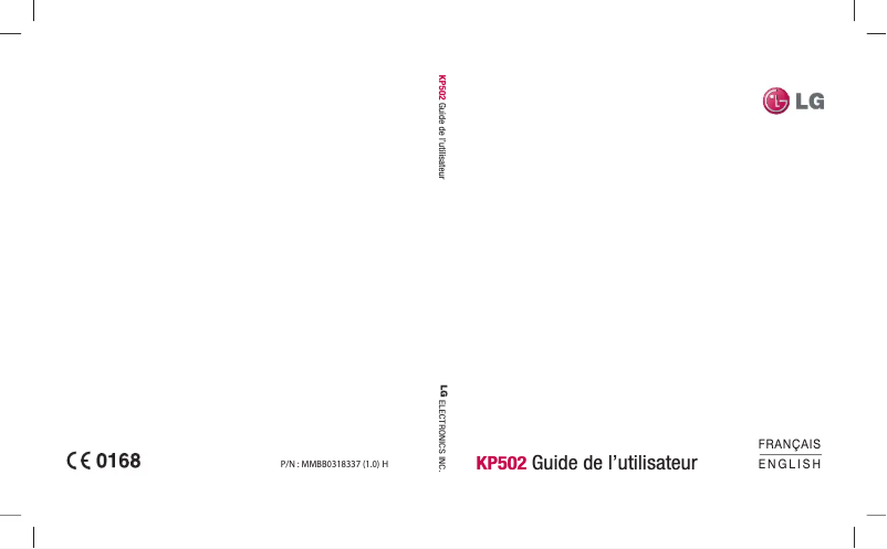 Image de la première page du manuel de l'appareil KP502