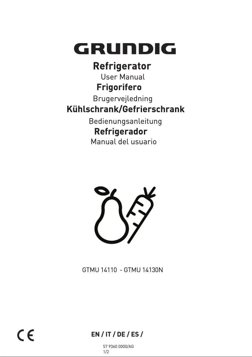 Image de la première page du manuel de l'appareil GTMU14130N