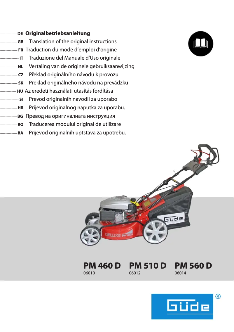 Page 1 de la notice Manuel utilisateur Güde PM 460 Deluxe