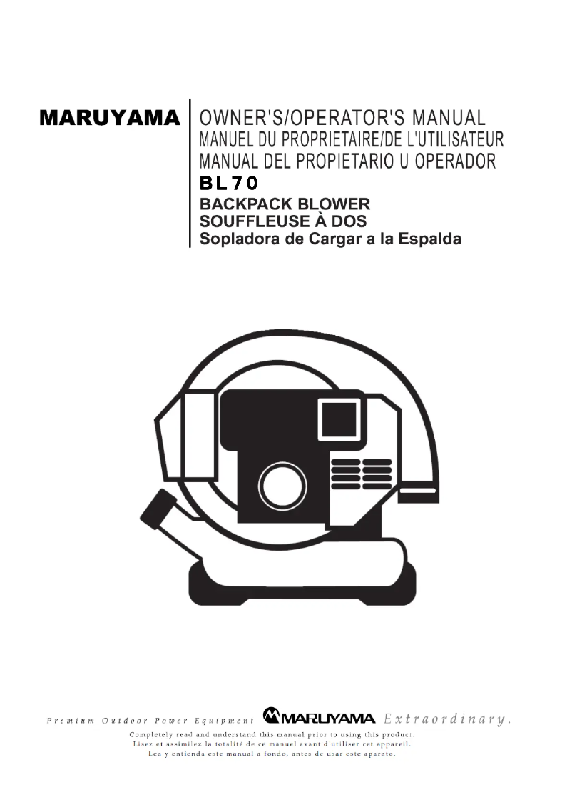 Image de la première page du manuel de l'appareil BL70