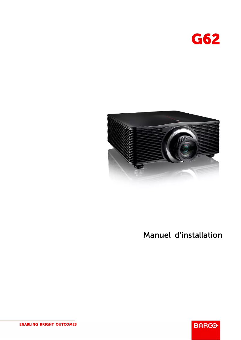 Page n°1 - Guide d'installation Barco G62-W14