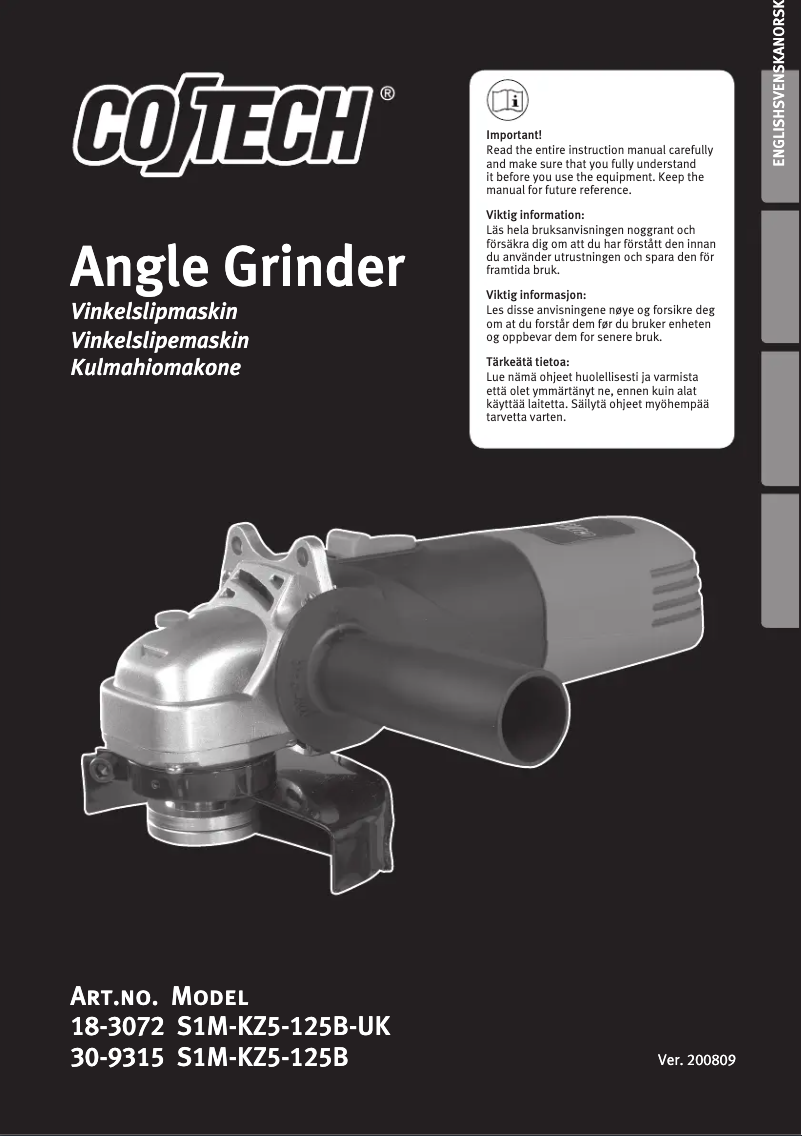 Image de la première page du manuel de l'appareil S1M-KZ5-125B