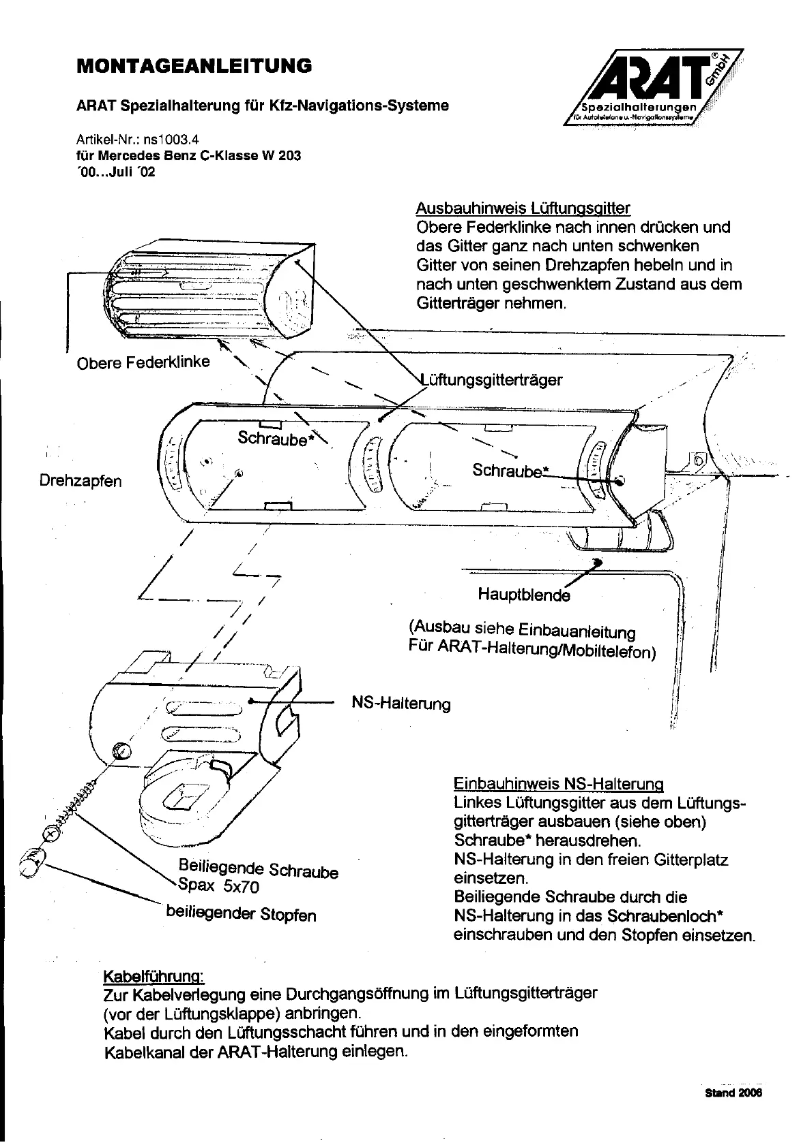 Página 1 del manual Manual de usuario Arat NS1003.4