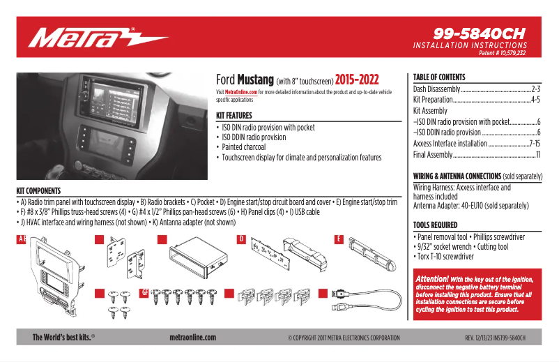 Page n°1 - Manuel utilisateur AXESS 99-5840CH