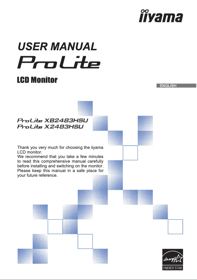 Page n°1 - Label énergétique Iiyama ProLite XB2483HSU