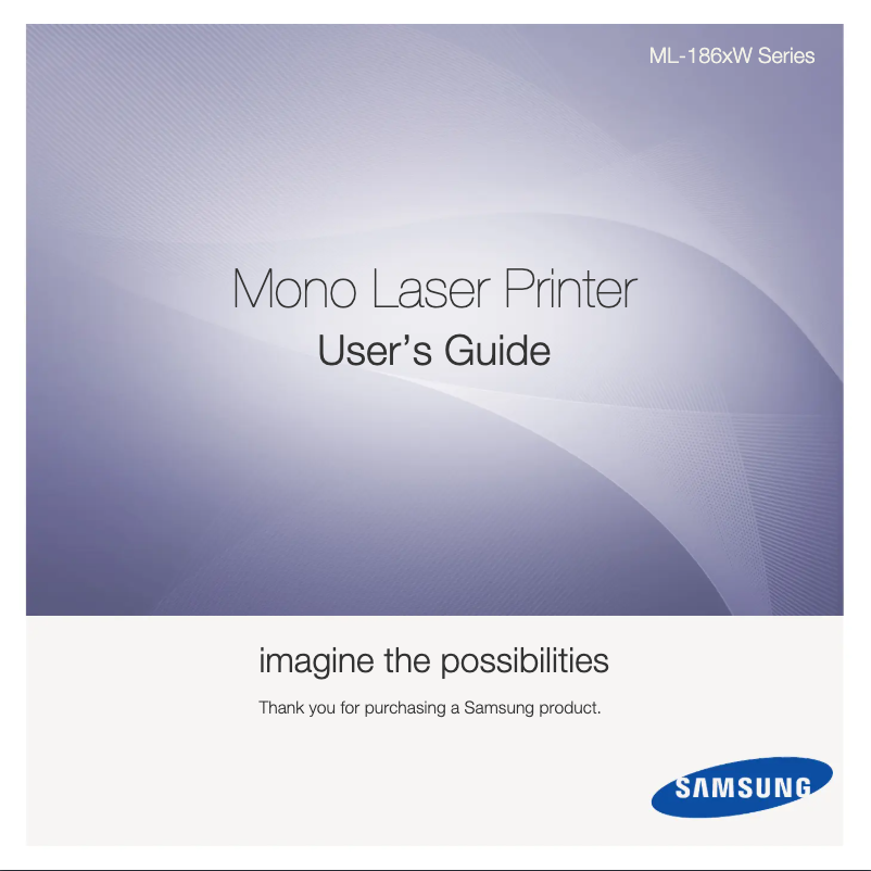 Page n°1 - Manuel utilisateur Samsung ML-1865W