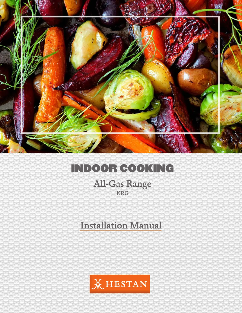 Page n°1 - Guide d'installation Hestan KRG304-NG