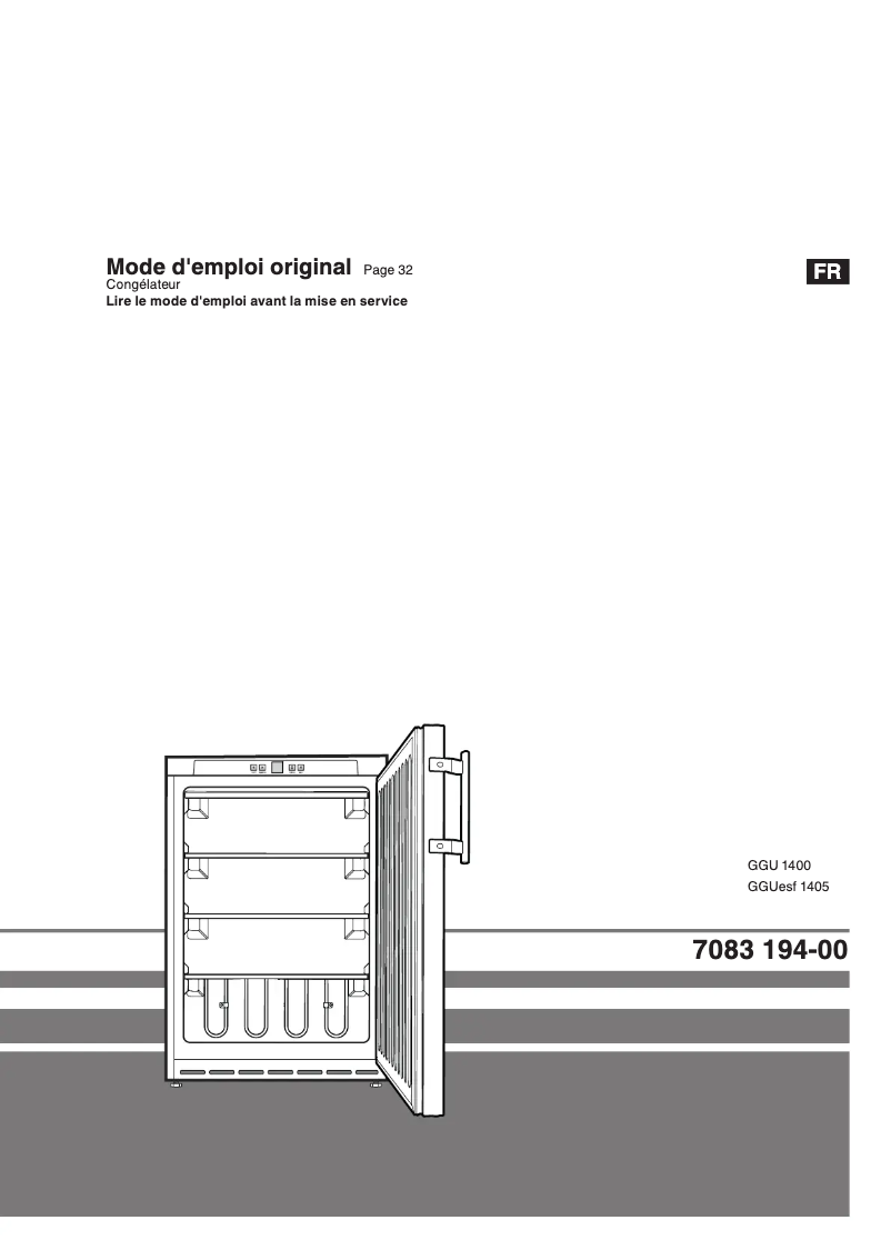 Image de la première page du manuel de l'appareil GGU 1400