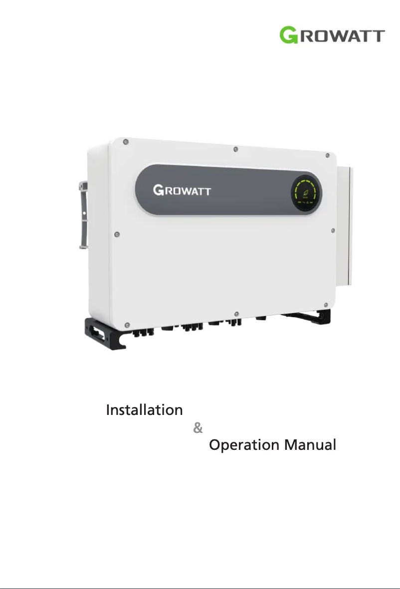 Page 1 de la notice Manuel utilisateur Growatt MAX 100-150KTL3-X2 MV