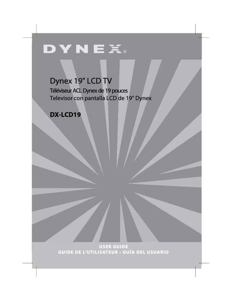 Page n°1 - Manuel utilisateur Dynex DX-LCD19