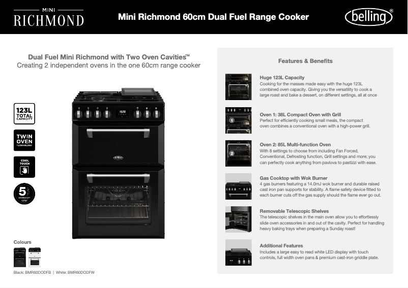 Image de la première page du manuel de l'appareil BMR60DODFW