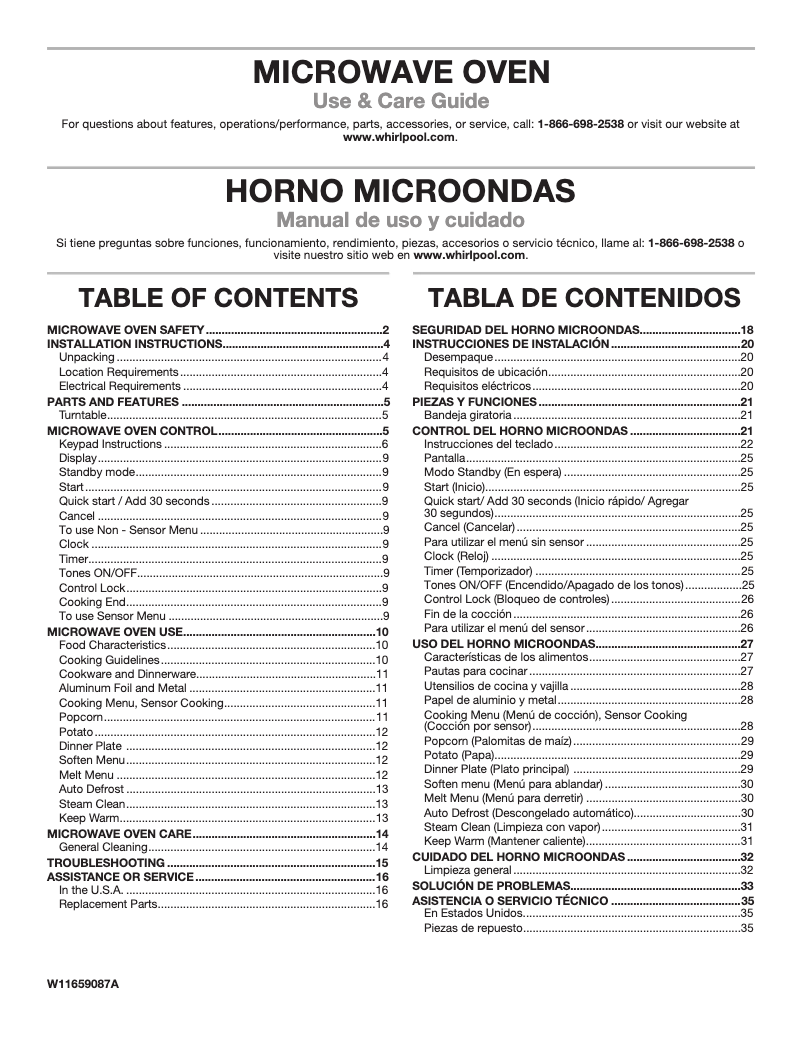 Page 1 de la notice Manuel utilisateur Whirlpool UMCS5022