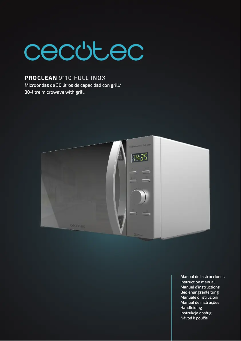 Page 1 de la notice Manuel utilisateur Cecotec ProClean 8110 Full Inox