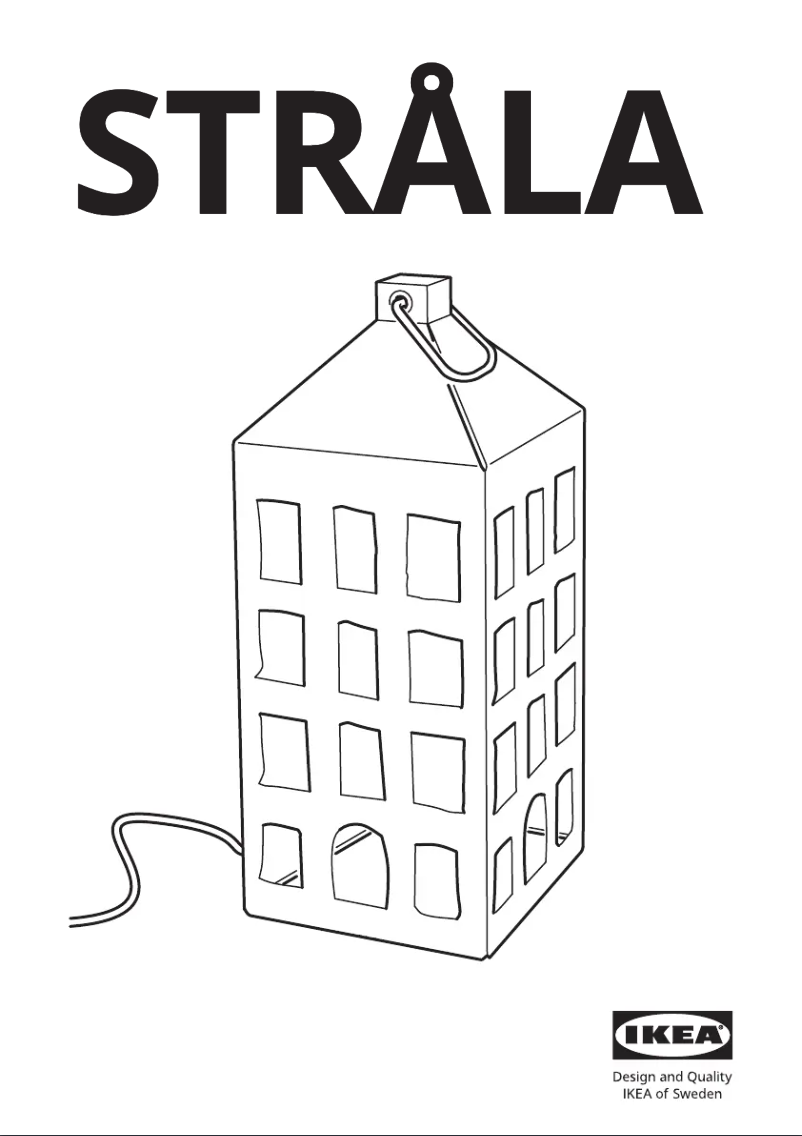 Imagen de la primera página del manual del dispositivo STRÅLA 705.829.24