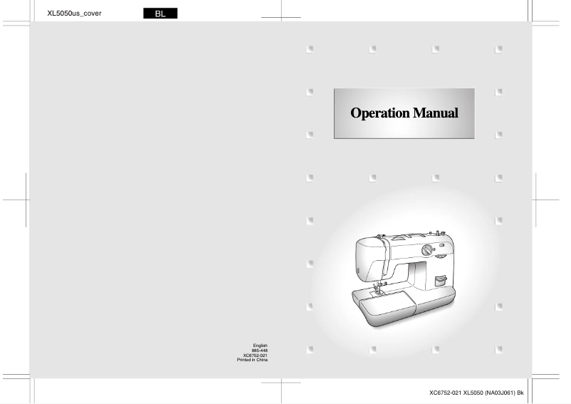 Image de la première page du manuel de l'appareil XL5050NTC
