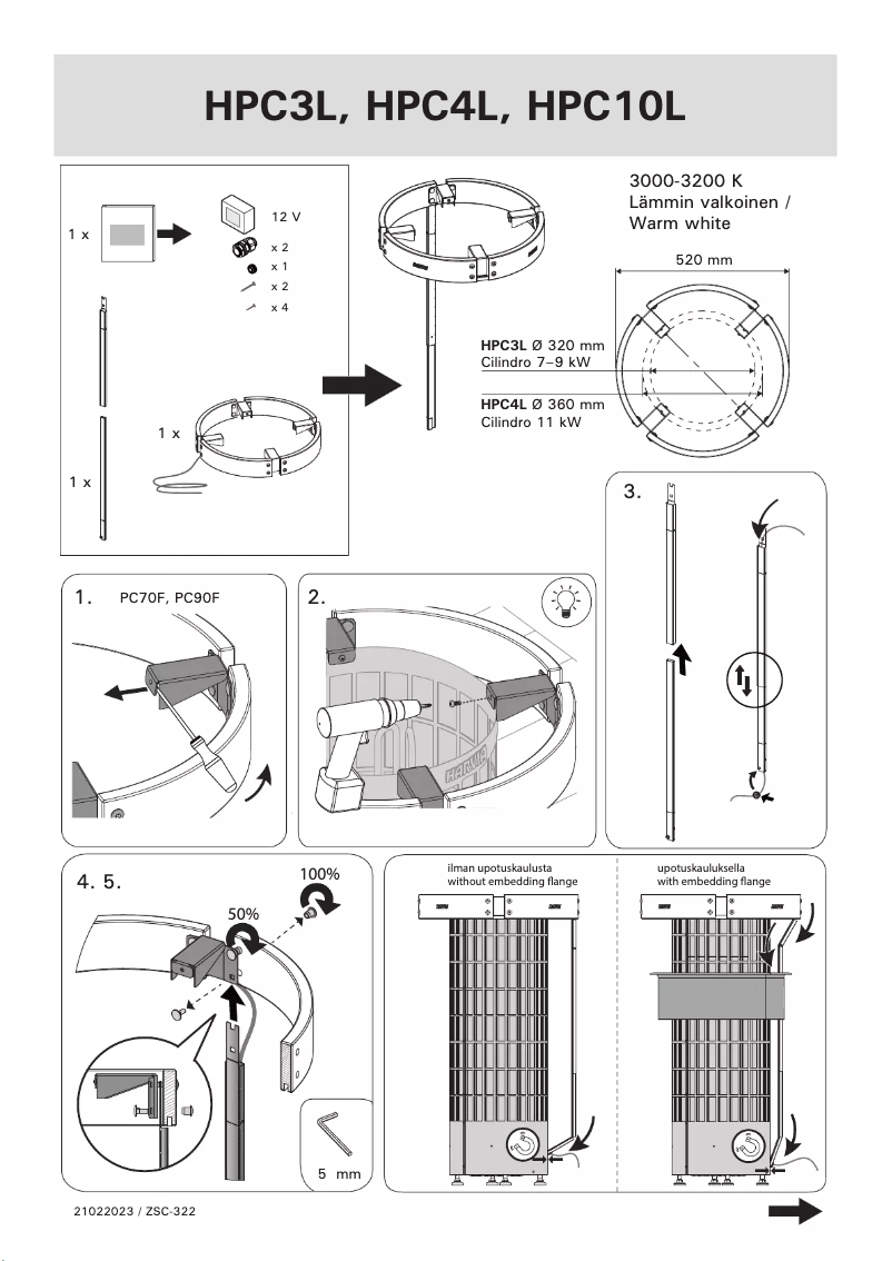 Image de la première page du manuel de l'appareil HPC3L