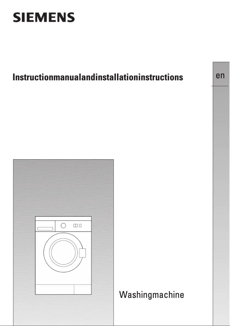 Image de la première page du manuel de l'appareil WM10E03XEE