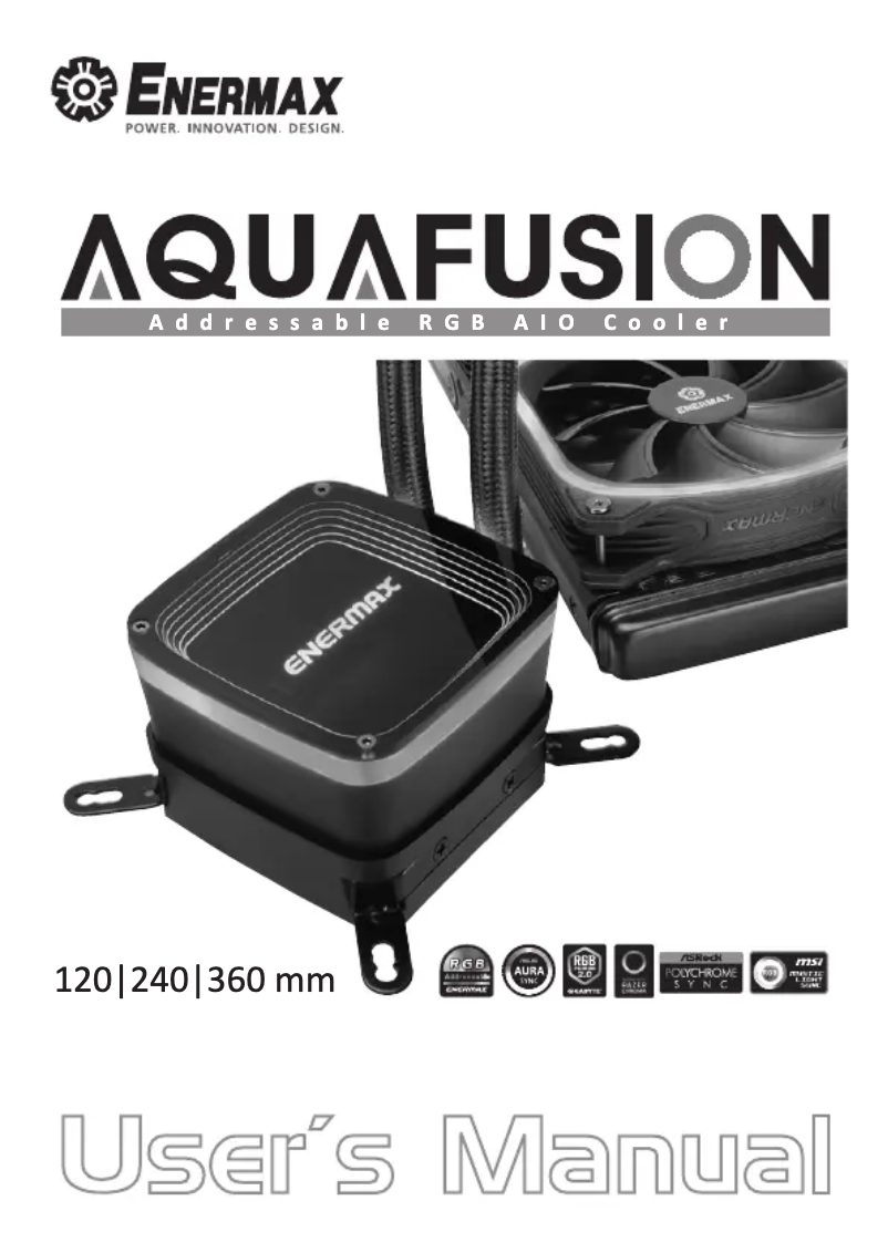 Page n°1 - Manuel utilisateur Enermax Aquafusion 240 ELC-AQF240-SQA