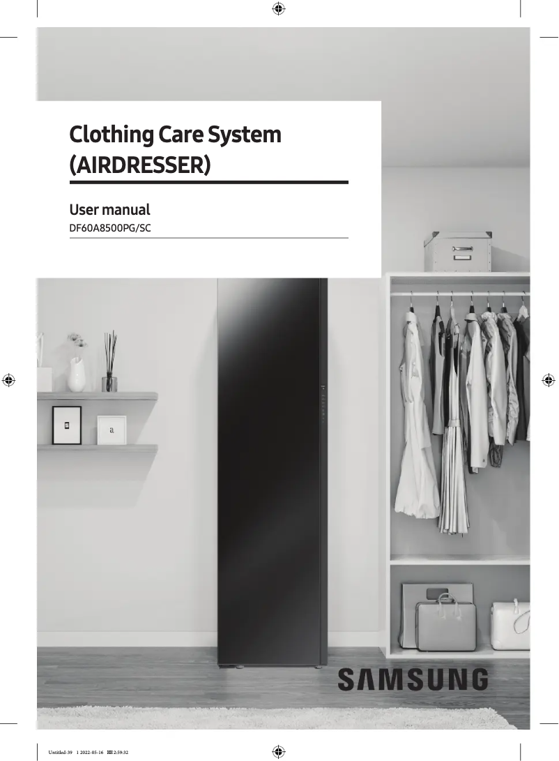 Page 1 de la notice Manuel utilisateur Samsung DF60A8500PG