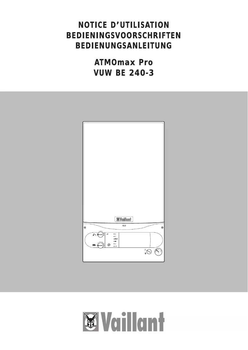 Page 1 de la notice Manuel utilisateur Vaillant ATMOmax Pro VUW BE 240-2
