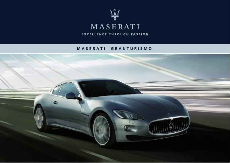 Page 1 de la notice Manuel utilisateur Maserati GranTurismo AUTOMATIC (2014)