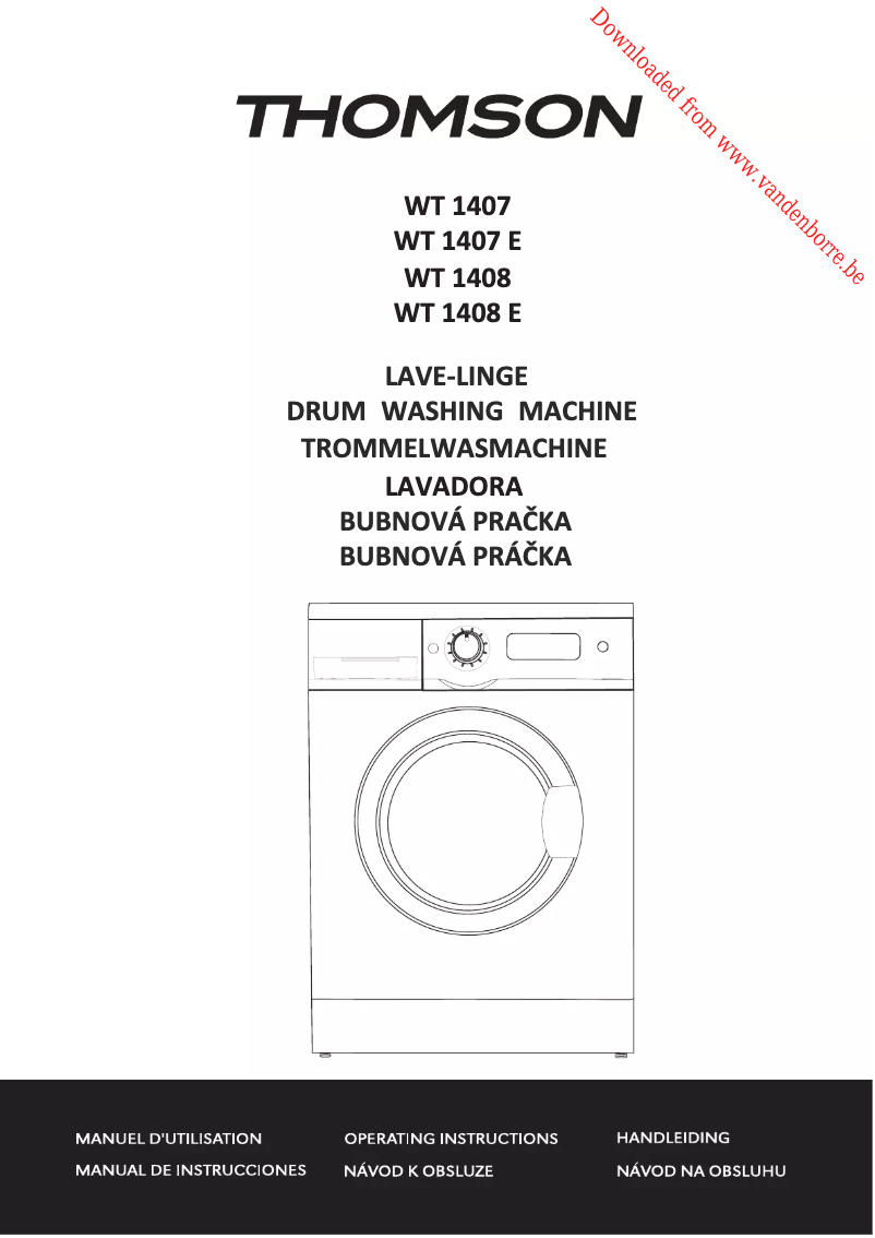 Page 1 de la notice Manuel utilisateur Thomson WT1407