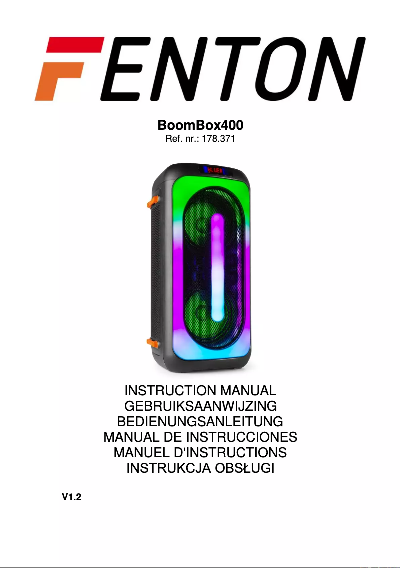 Page 1 de la notice Manuel utilisateur Fenton BoomBox400