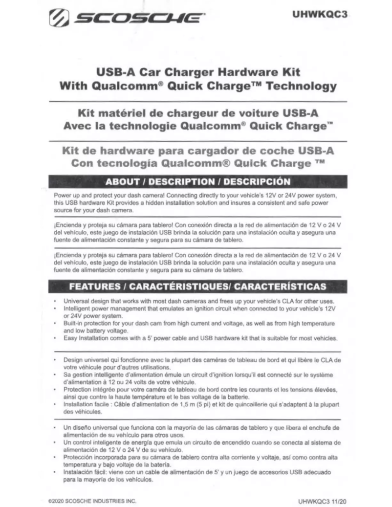 Page n°1 - Manuel utilisateur Scosche UHWKQC3-SP