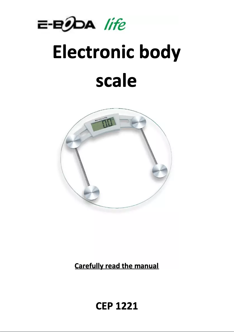 Page 1 de la notice Manuel utilisateur E-Boda CEP 1221