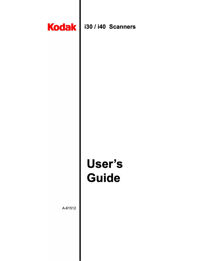 Page 1 de la notice Manuel utilisateur Kodak i40