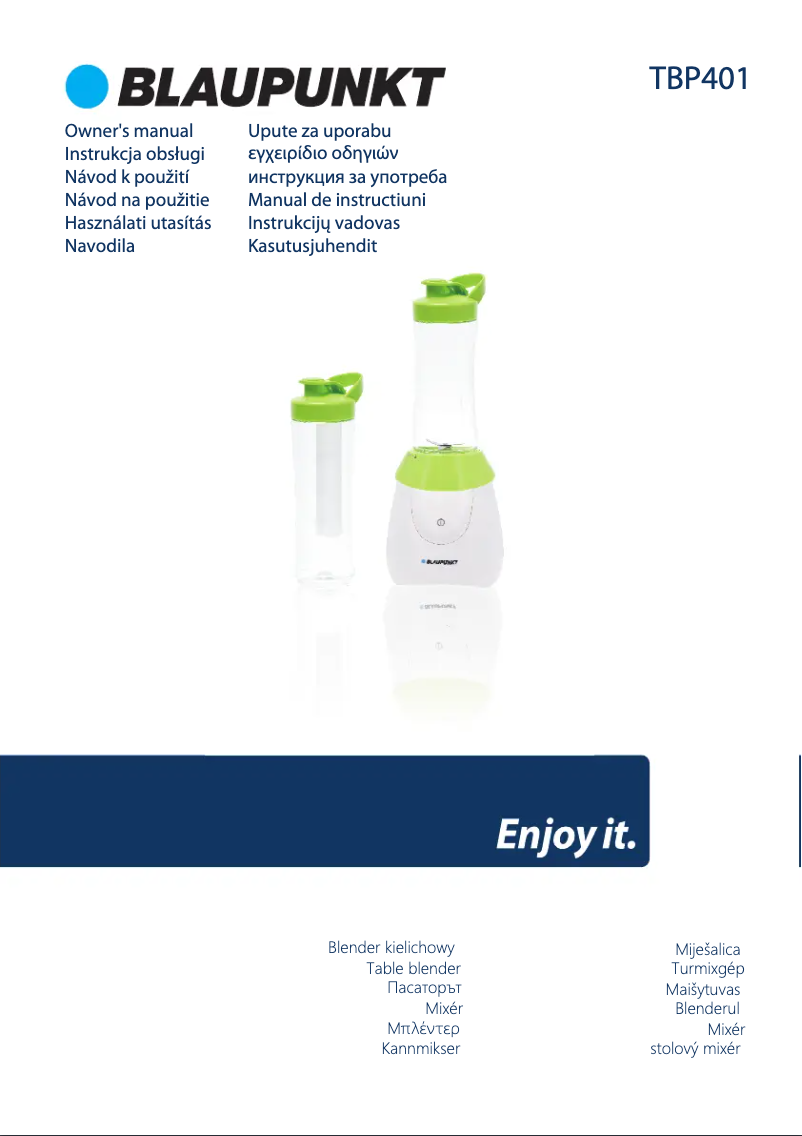 Page n°1 - Manuel utilisateur Blaupunkt TBP401