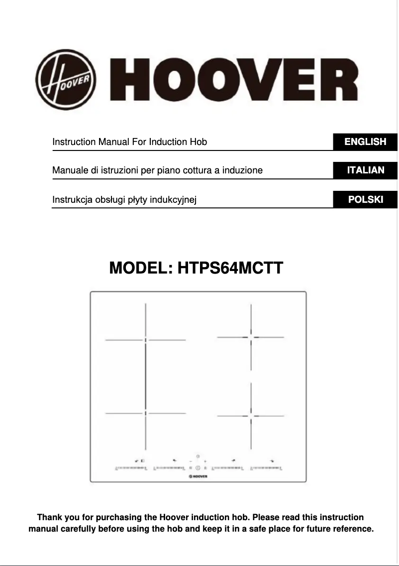 Page n°1 - Manuel utilisateur Hoover HTPS64MCTT