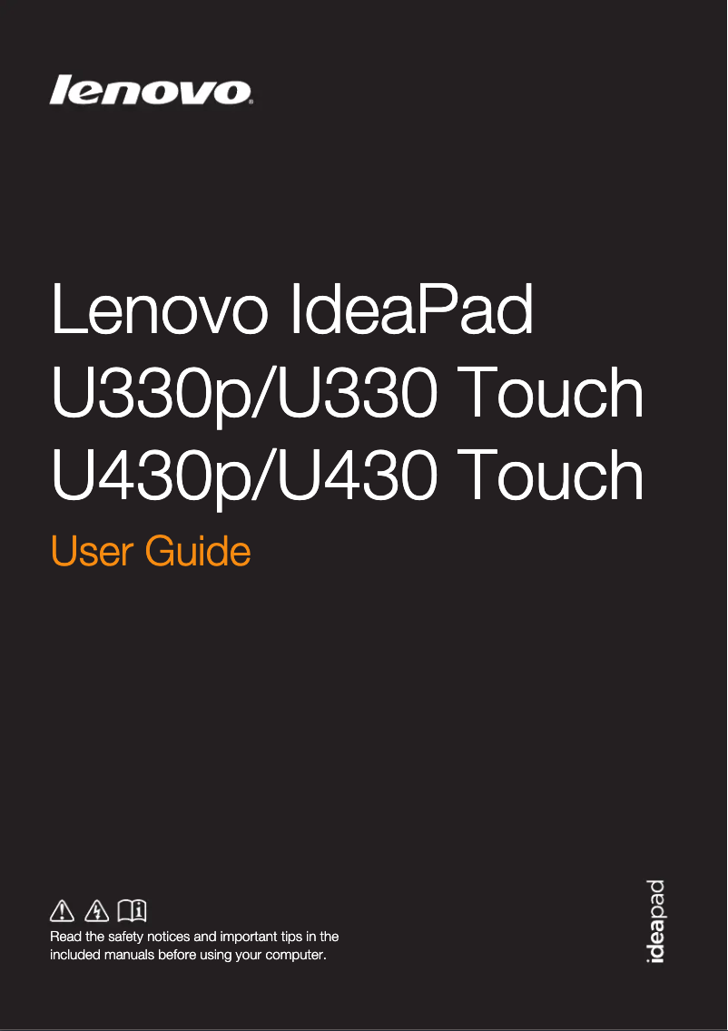 Page n°1 - Manuel utilisateur Lenovo IdeaPad U430