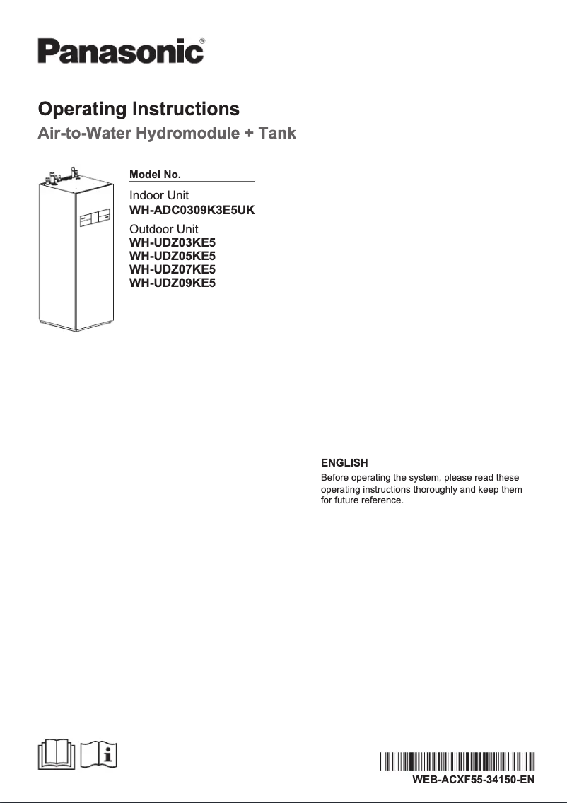 Image de la première page du manuel de l'appareil WH-UDZ03KE5