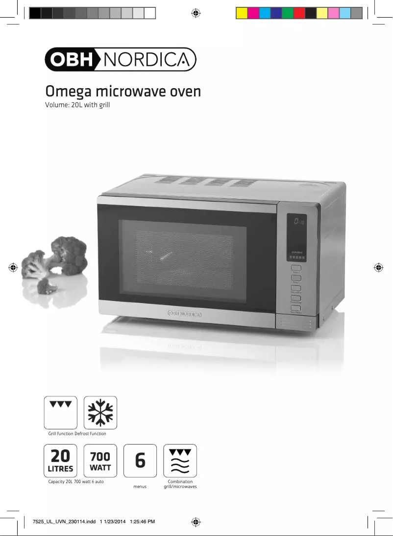 Page 1 de la notice Manuel utilisateur OBH Nordica Omega 7525
