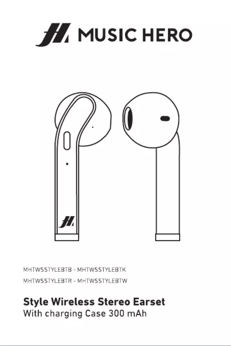 Page n°1 - Manuel utilisateur Music Hero Style TWS