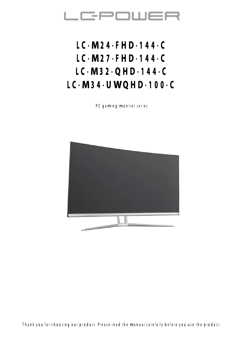 Page n°1 - Manuel utilisateur LC-Power LC-M32-QHD-144-C