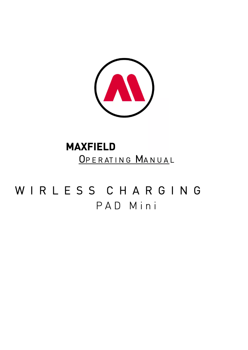Image de la première page du manuel de l'appareil Wireless Charging Pad mini