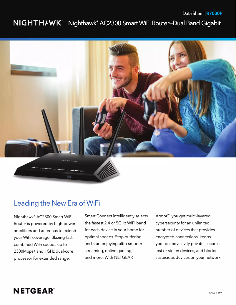 Image de la première page du manuel de l'appareil Nighthawk R7000P